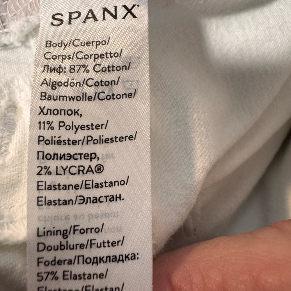 SPANX Women's Crisp White Ankle Skinny Jeans - Large Petite - Picture 12 of 15